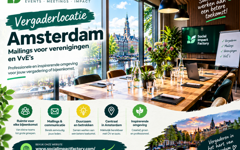Vergaderlocatie Amsterdam voor verenigingen en VvE’s: hoe een doordachte mailing de opkomst én betrokkenheid vergroot